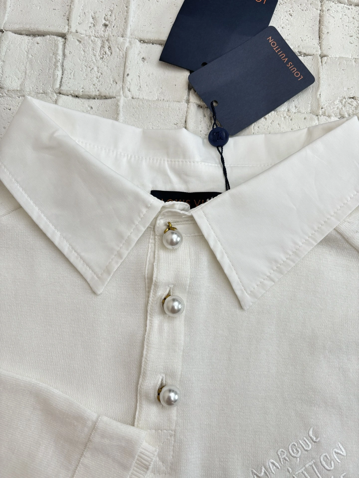 wg.luxury- 8V polo Cotton embroidery oversize item:E-F363F1115